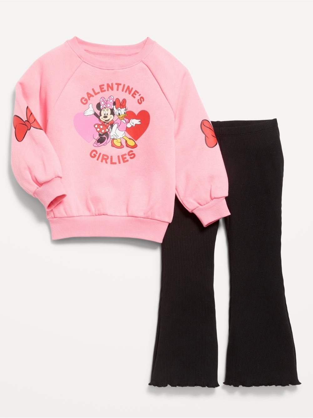 Pink "Galentine's Girlies" Minnie & Daisy Sweatshirt Set